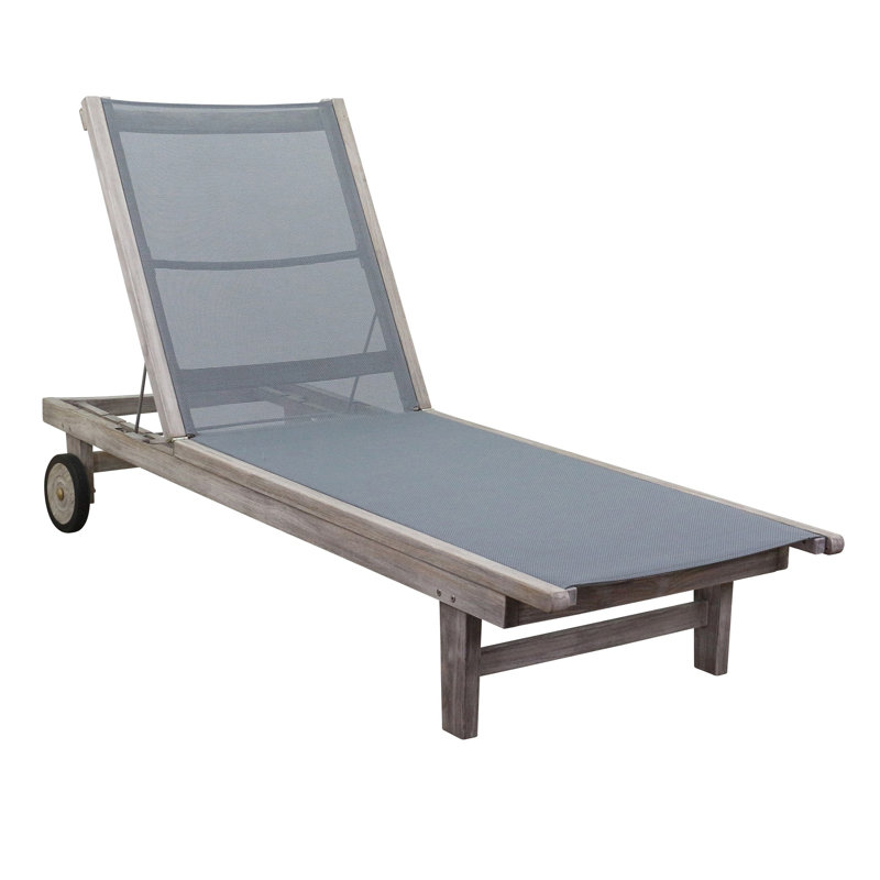 Chaise de patio en teck Navroop