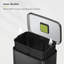 Poubelle EKO Madison noir mat 50 litres / 13,2 gallons avec doublure intérieure