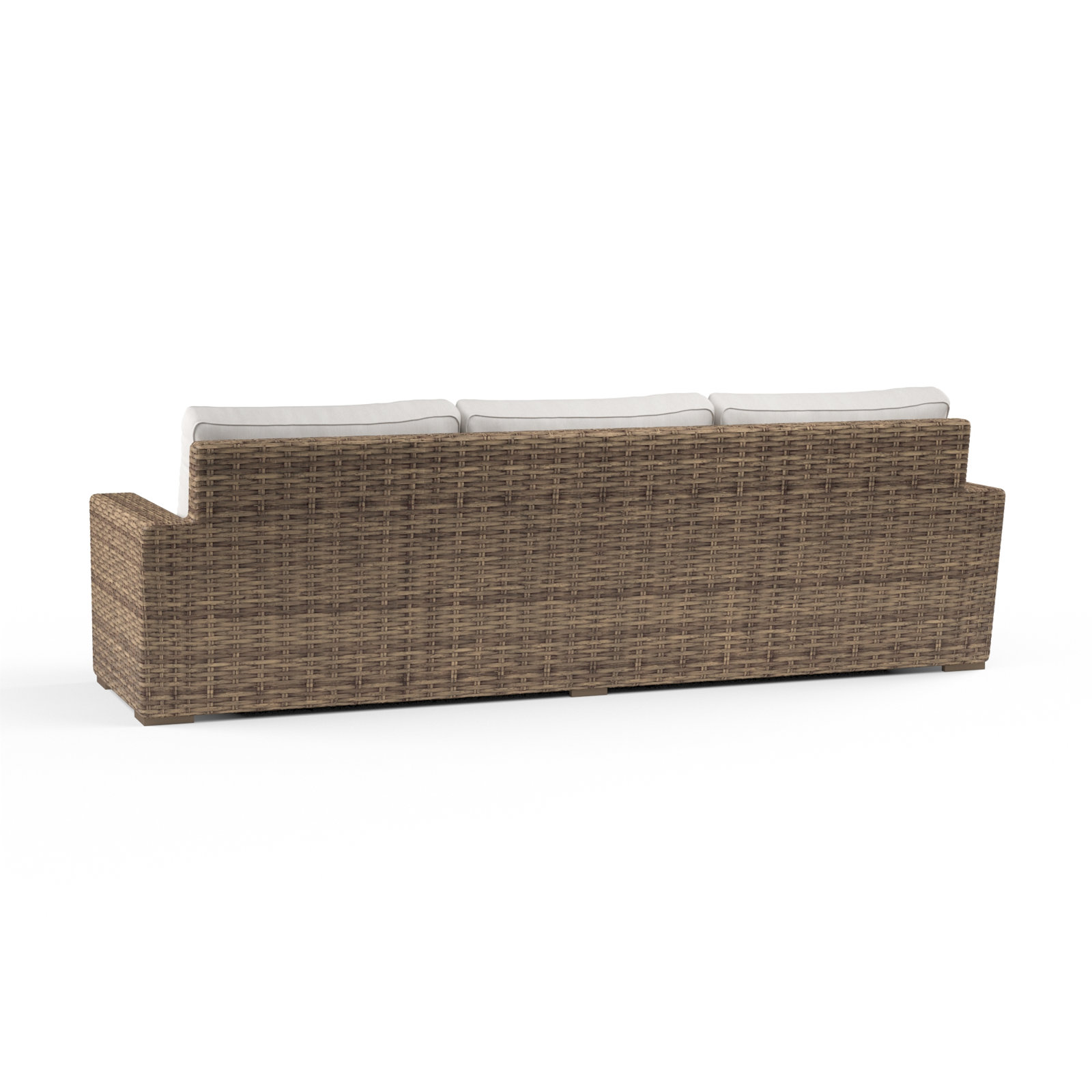 Havana 107'' Wide Premium All-Weather Wicker Patio Sofa with Cushions, Canvas Flax Sunbrella®