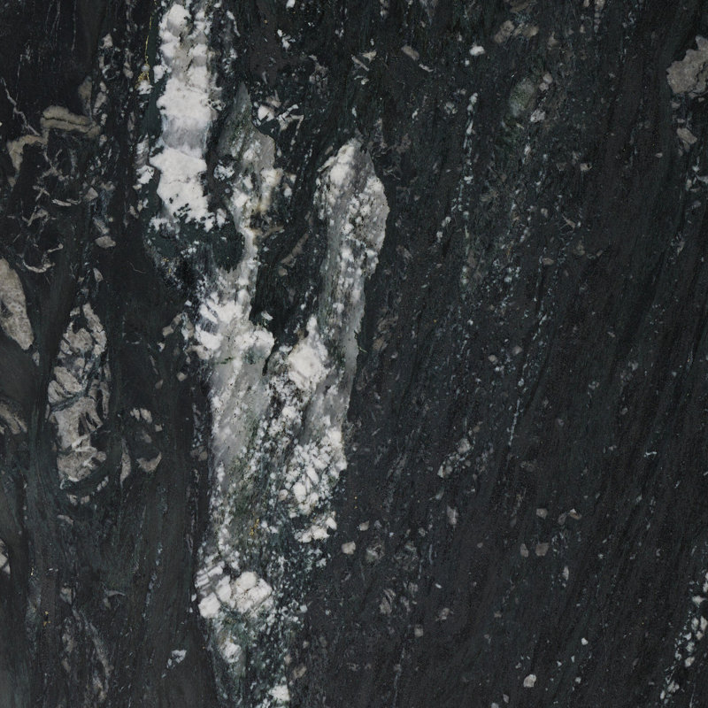 SOPHIE Marble End Table, Black Marble Top/Iron Matte Black Base