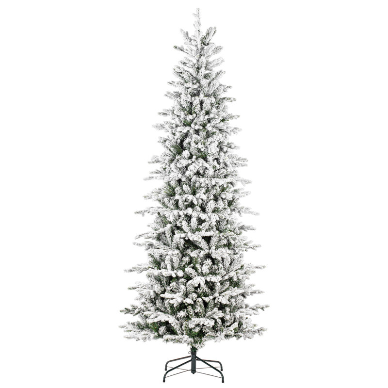 Arbre de Noël artificiel non éclairé 7,5 pi x 39 po avec 2422 pointes PE / PVC Vickerman, H 7,5 pi