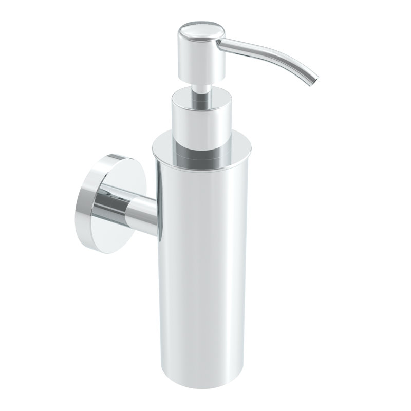Volkano Wall-Mounted 150ml Soap Dispenser - Chrome, Premium Brass Construction, Installation Hardware Included, Chrome