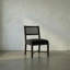 Chaise d'appoint en bois massif noir Lobos