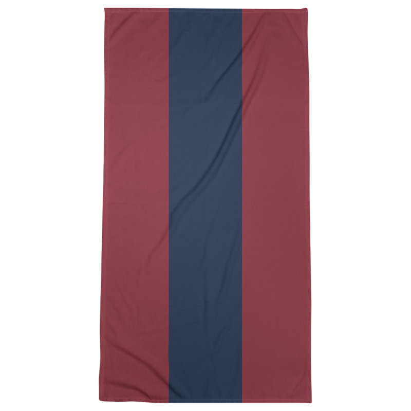 Cotton Blend Lightweight Bath Towel, Red/Midnight Blue/Red
