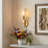 Armed Wall Sconces Light with Cylinder Glass Shade Wallchiere
