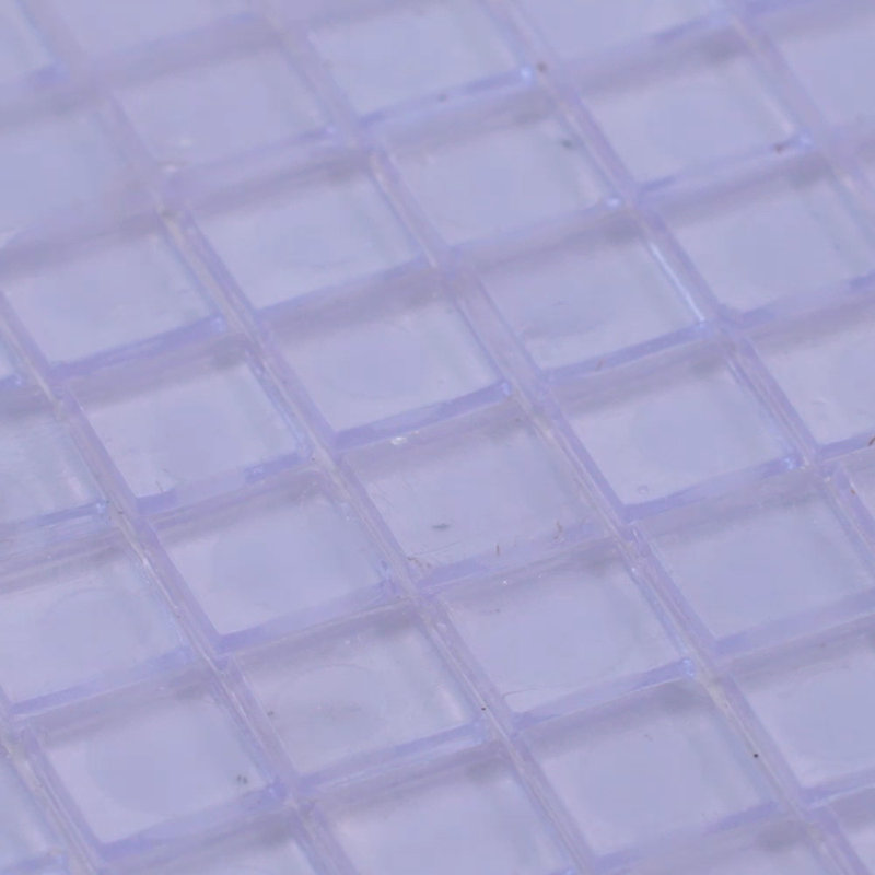Skosh 0.6" x 0.6" Glass Grid Mosaic Wall & Floor Tile, Floral Purple Red
