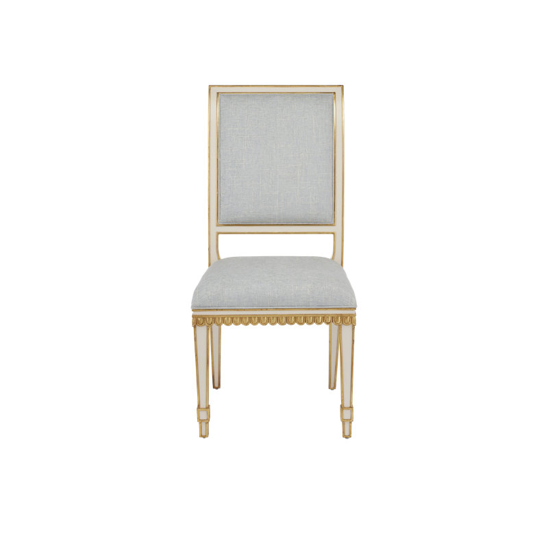 Chaise parsons en tissu Ines ivoire Ines