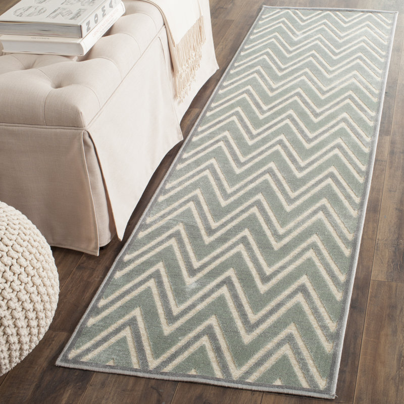 Haileymarie Paradise Performance Chevron Rug, Runner 2'2" x 8'