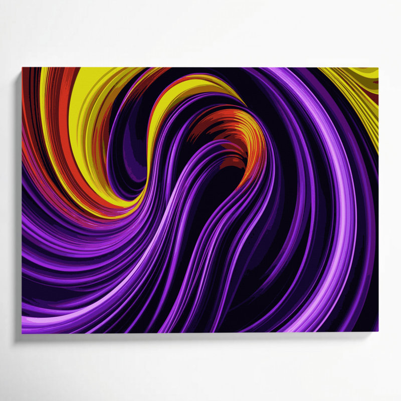 Gradient Abstract 88, impression sur toile mauve, H 20 po x l 24 po
