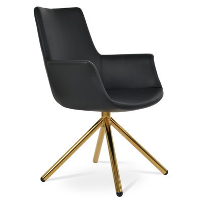 Chaise avec accoudoirs rembourrée
