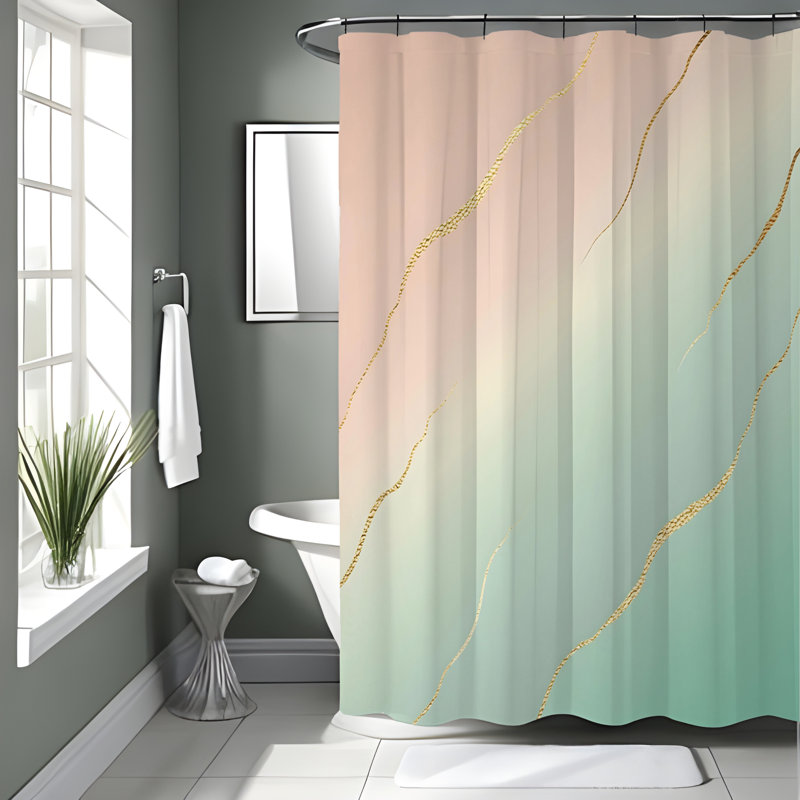 Wyre Abstract Shower Curtain, 93"H x 70"W