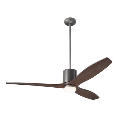 LeatherLuxe LED Downrod Ceiling Fan