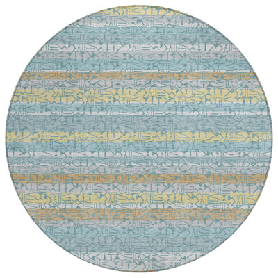 Machine Washable Indoor/Outdoor Chantille ACN2855 Stripes Rug