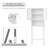 Over-the-Toilet Storage Cabinet, Bathroom Space Saver with Shutter Doors & Adjustable Shelves,Anti Dumping Design,66.22'' H x 27.09'' L x 7.8'' D,White.