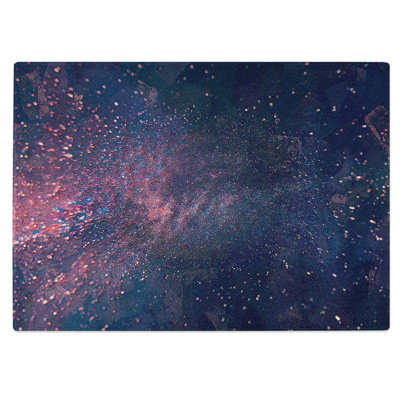 Tempered Glass Bloom of Time Chopping Board, 39 cm W x 28.5 cm L