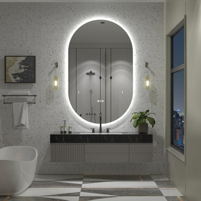 Aevar LED Lighted Wall Mirror