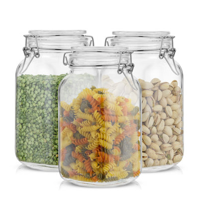 Ensemble de bocaux avec couvercle hermétique Brightware - 52 oz - ensemble de 3