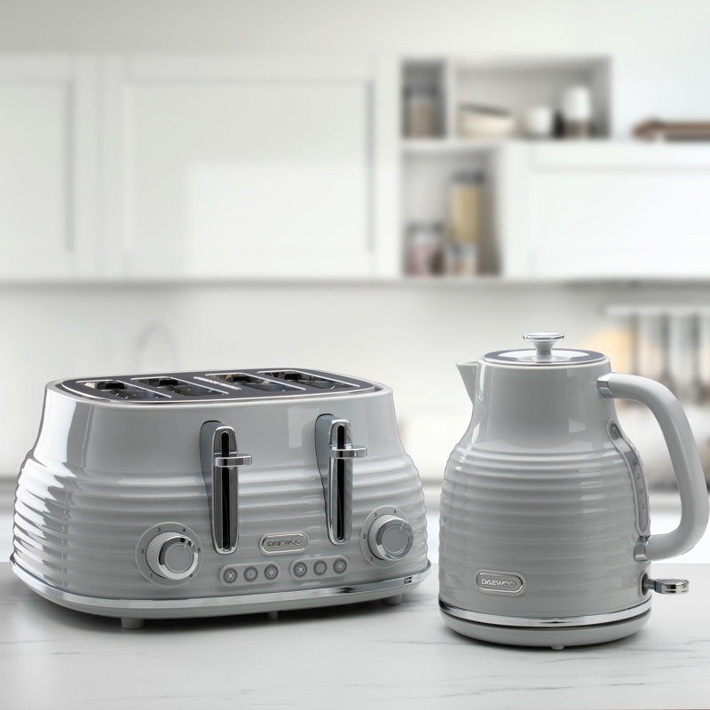 Daewoo 1.7L Plastic Electric Kettle, Grey