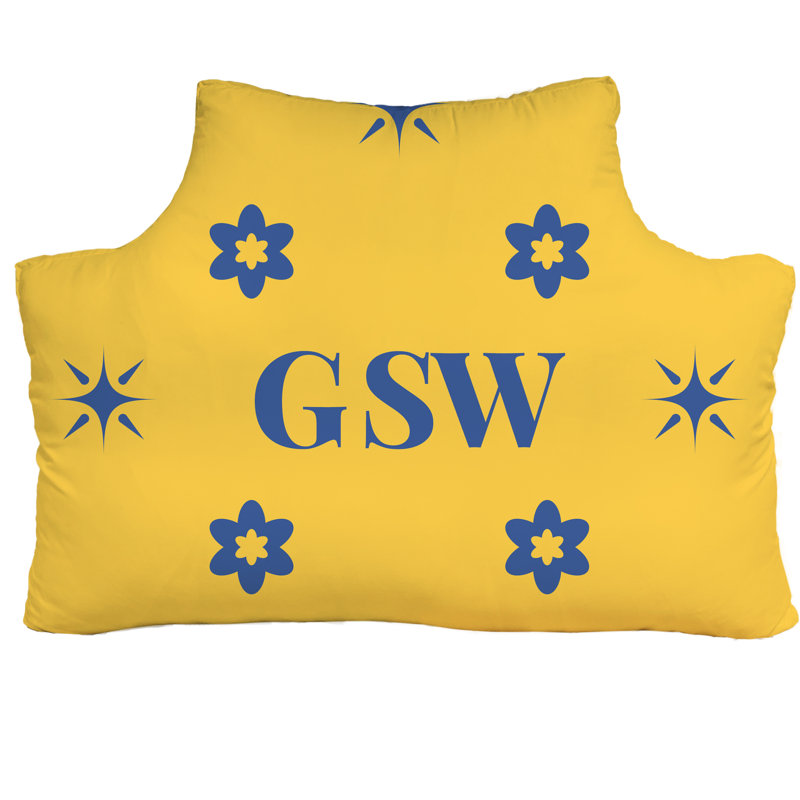 Tête de lit simple Golden State Basketball Colors 39,5 po x 29,5 po, Jaune / bleu Golden State Basketball Couleurs