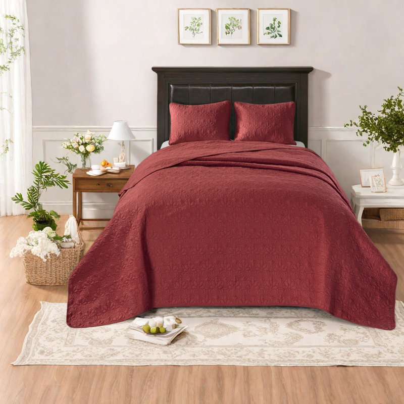 Ensemble de literie réversible en coton, style matelassé douillet pour la maison