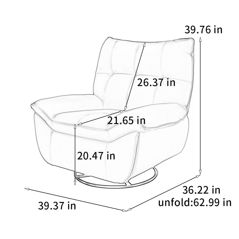Comfortable 360° lounge chair, Orange