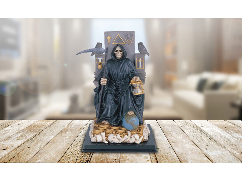 Figurine Santa Muerte noire de 10,75 po.