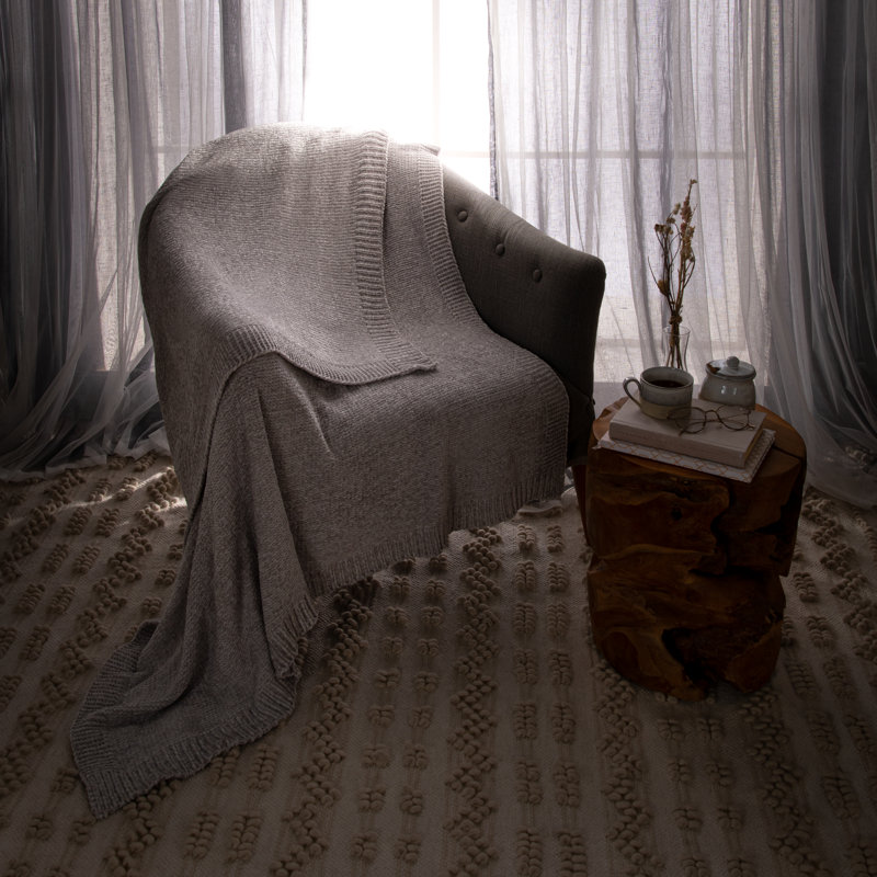 Jeté Jaz Luxe, Gris clair