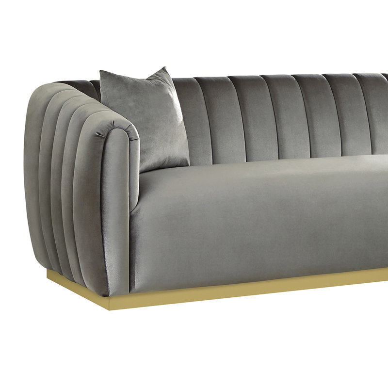 Canapé et chaise longue en velours de 118 po Chandler
