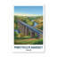 Pontcysyllte Aqueduct, Wales - Romantic Travel Poster Of Telford's Aqueduct And Llangollen Canal. Giclee Print On Wrapped Canvas. Wall Art, Home Decor - Transport & Engineering, Wales - Wrapped Canvas Print-6220336