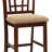 Contemporary Dining Room Counter height 5pc Dining Set Round Table w Leaf & 4x Side Chairs