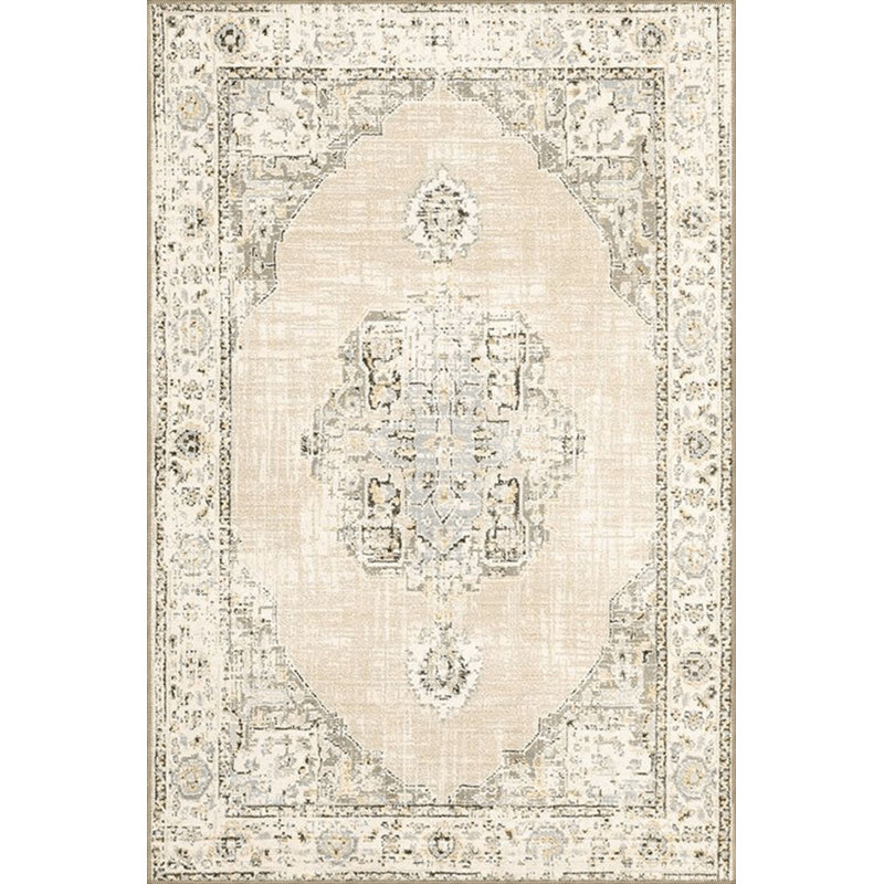 Tapis décoratif traditionnel à motif traditionnel lavable à la machine, Carré 3 pi 3 po