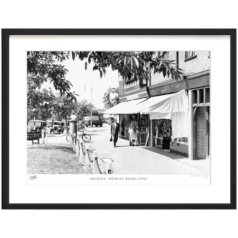 Shirley, Shirley Road C1955 by Francis Frith - Single Picture Frame Print, 40cm H x 50cm W x 2.3cm D