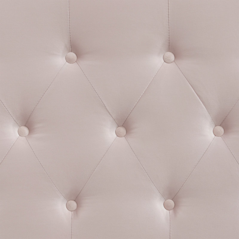 Elegant French Mauve King Upholstered Tufted Headboard