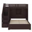 Lit superposé simple / double avec marches de rangement, garde-robe intégrée, ports USB et éclairage-1686545540