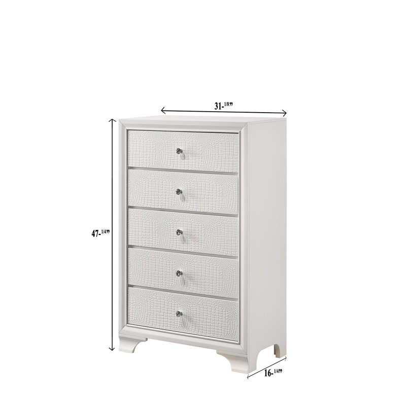 Ensemble de chambre à coucher de luxe à panneau tapissier avec motif capitonné avoine, 5 Piece, Grand lit