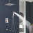 1-Spray Patterns 16 In. Dual Fixed And Handheld Shower Head With Bathtub Faucet 2.5 GPM In Brushed Nickel