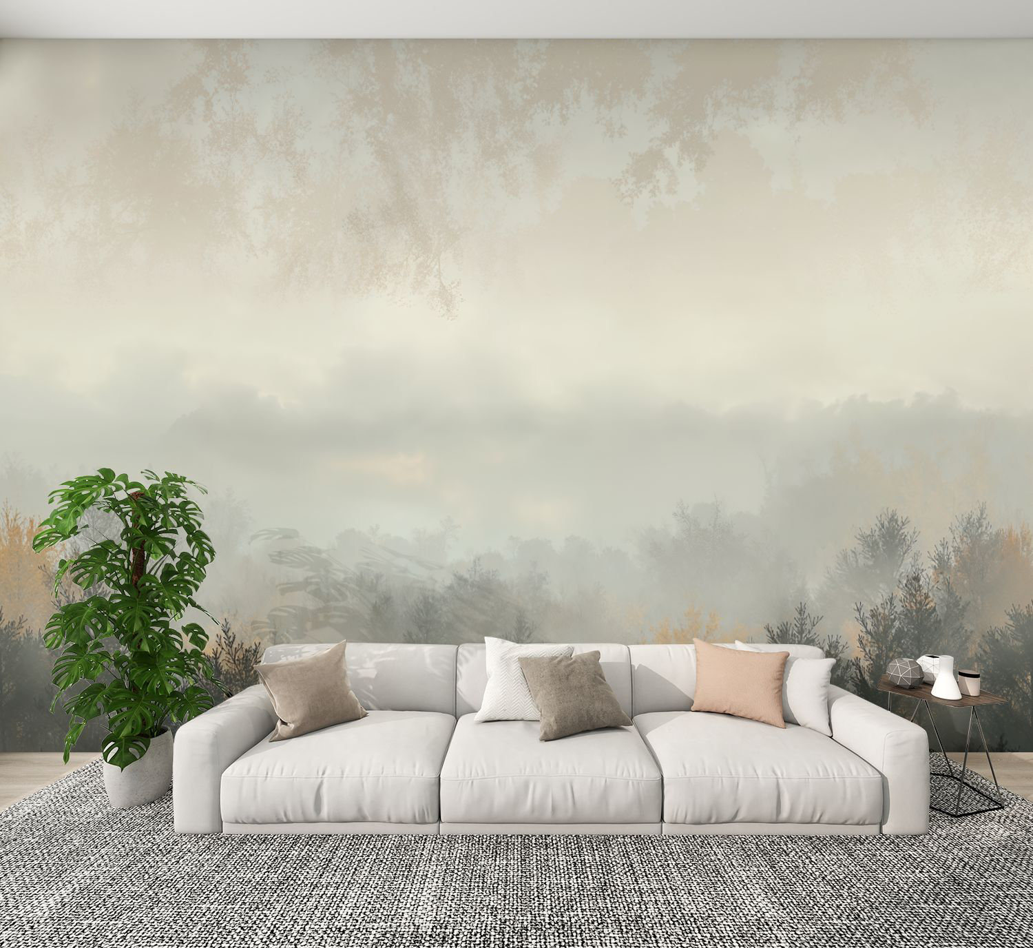 Red Barrel Studio Peel and Stick Wallpaper Vintage Brown White Grey ...