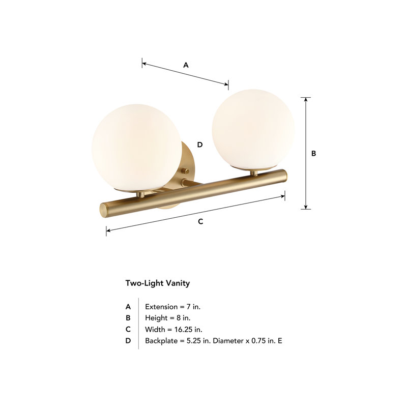 Chopin 2 Light Frosted Dimmable Vanity Light