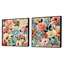 Pastel Shades Garden Delight - Ensemble de 2 collages floraux carrés-101850975-101850974