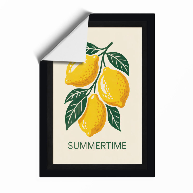 Summertime Lemons Botanical - Print, Unframed, A3 - 42.0 x 29.7 cm