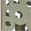 Table d'appoint en fer avec motif complexe - aucun assemblage requis