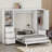 Queen Size Murphy Bed With Drawers And Shelves-109654731