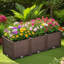 Ensemble de jardin rectangulaire en café - jardinière en polypropylène pour l'intérieur et l'extérieur. Peu encombrant, simple à construire. Plantez des légumes frais, des herbes, des fleurs, des plantes grasses. Préservé. Balcon idéal