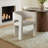 5-Piece Modern Round Dining Set With 46" Pedestal Table & Upholstered Barrel Chairs-123843095