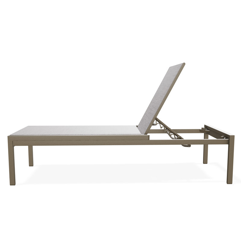 Chaise haute sans accoudoirs Kendall Sling, Fossile, Bois de plage