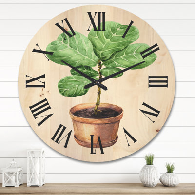 Horloge murale Ficus Lyre