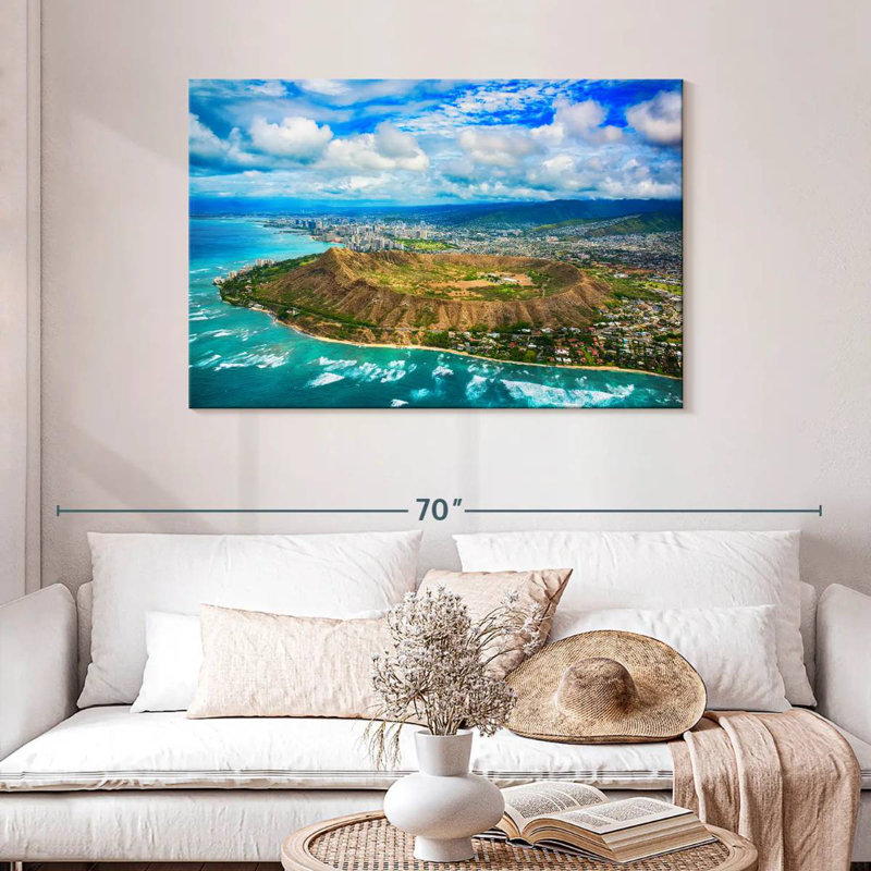Gillard Diamond Head Hawaii, H 30 po x l 45 po
