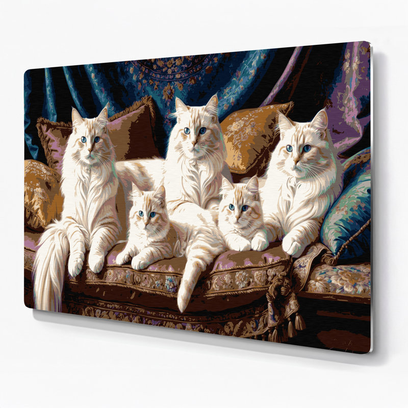 Art mural noir Cats Birman, H 11 po x l 14 po