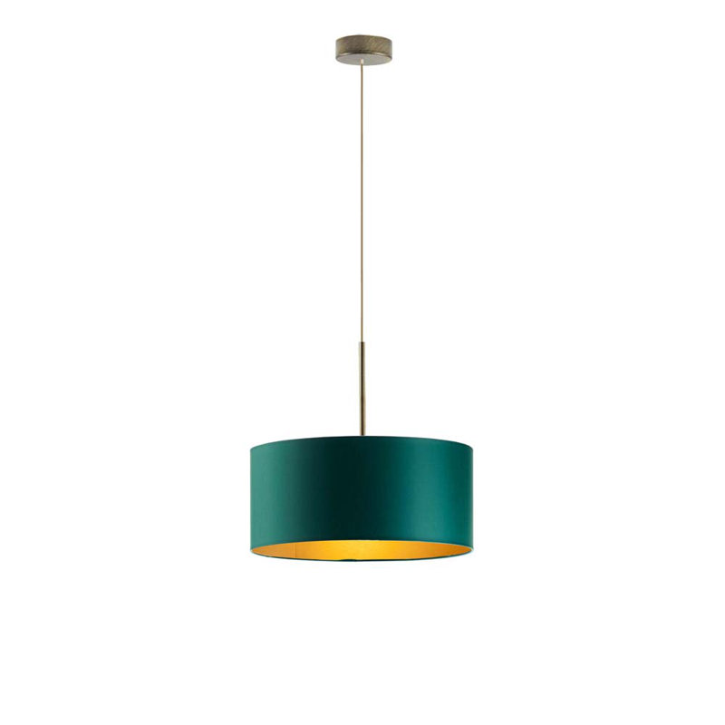 Surber 1 - Light Drum Pendant, Green, Brown
