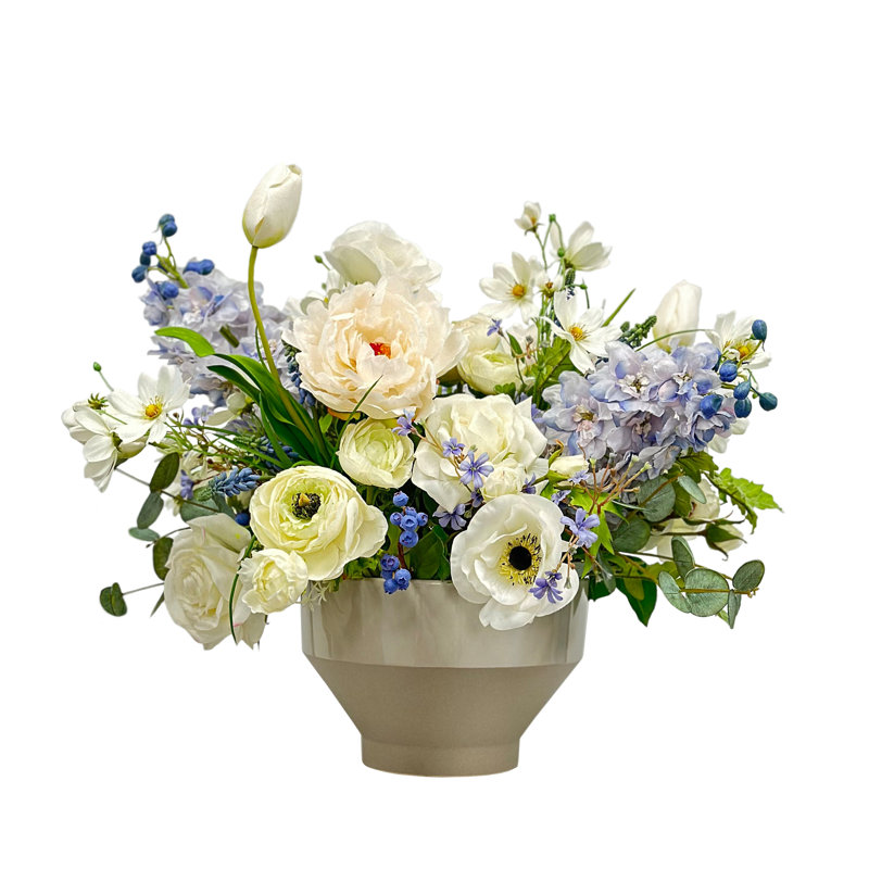 MIX BLUE WHITE FLORAL IN TAPERED BOWL